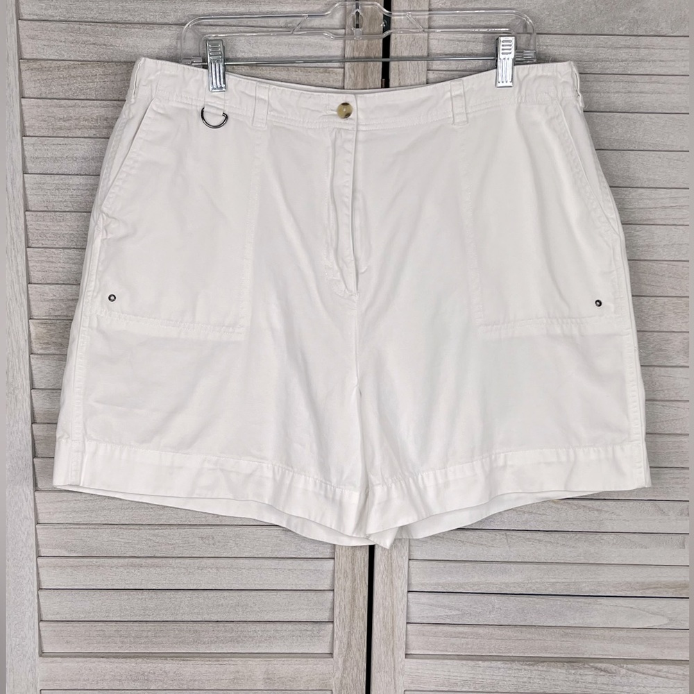 DRESS BARN Cotton Shorts White-16